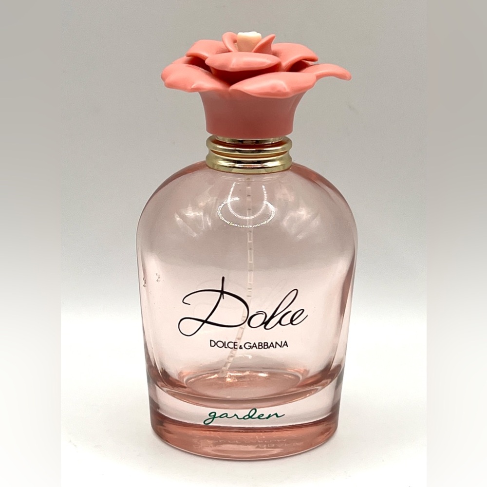 Dolce & Gabbana Dolce Garden EMPTY Pink Glass Perfume Bottle Flower Top 2.5 oz